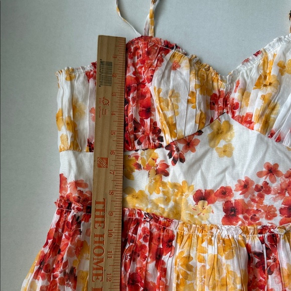 Anthropologie Red and Yellow Floral Maxi Dress - Picture 5 of 11